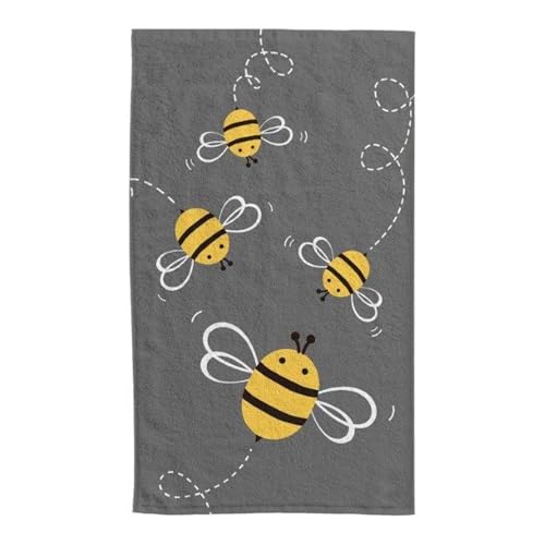 damaloo Toalla infantil de algodón de 30 x 50 cm, toalla de invitados con diseño de abejas, toalla pequeña para niños y niñas, toalla de mano o manopla para niños