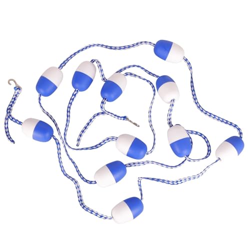 Swim Pool Lane Line Divide - Kit de cuerda divisora flotante de seguridad con 2 ganchos premontados, accesorios para piscina