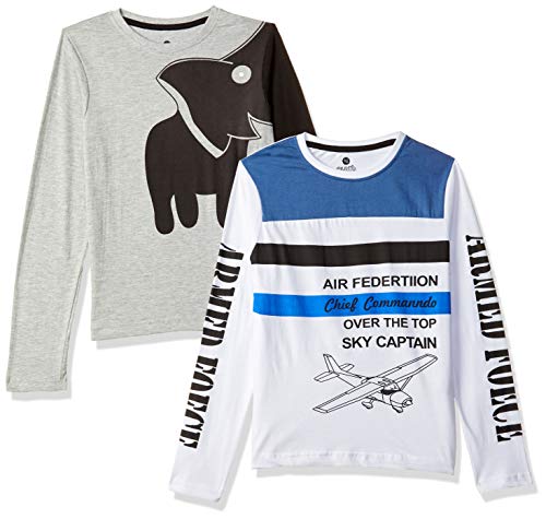 Image of Cloth Theory Boy's Regular Fit Long Sleeve T-Shirt (Pack of 2)