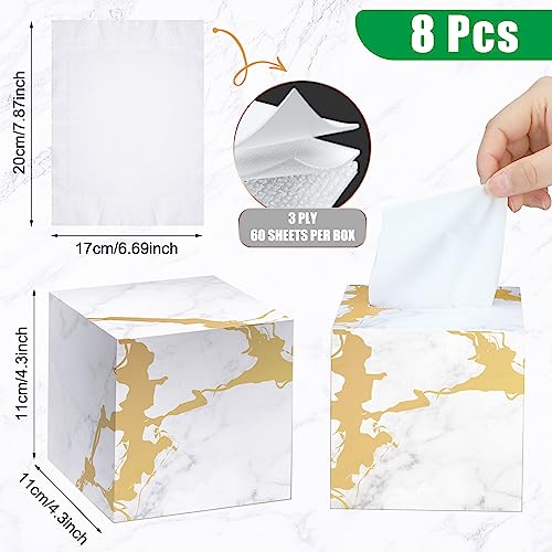 TaoBary Marble Design Soft Facial Tissue Cube Boxes #TOP29