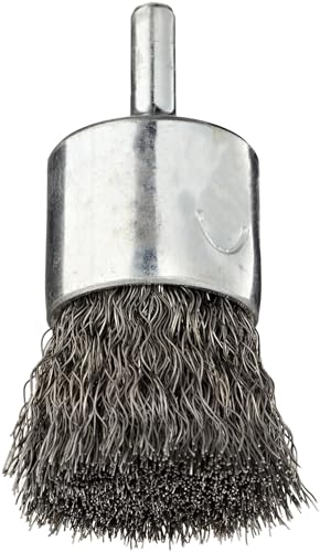 Image of Weiler 10010 1 inch Crimped Wire End Brush, .0104 inch Steel Fill, Made in The USA (Pack of 10)