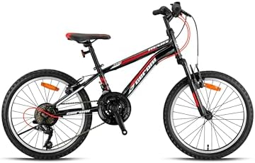 GERONI MARS PLUS - 20" - MTB - 10' - 21 Vites - V.B - Parlak Siyah-Kırmızı/Beyaz