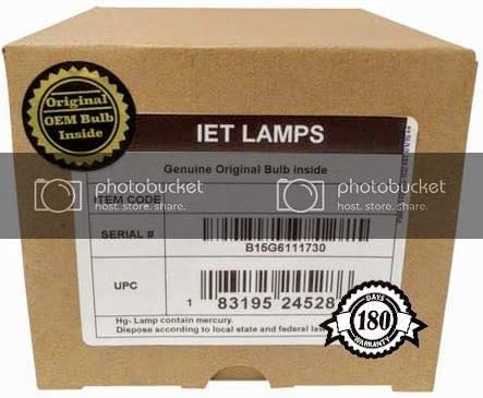 IET Lamps Genuine OEM Replacement Lamp for Sony BRAVIA VPL-HW15 1080p SXRD Projector (Power by Philips)