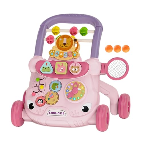 Andador para bebés con ruedas – Andador de asiento para actividades de aprendizaje – Centro de actividades estable para bebés para Acción de Gracias, niños y niñas