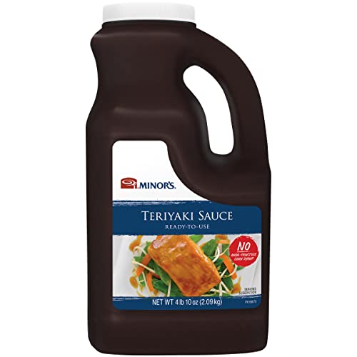 Minor’s Teriyaki and Stir Fry Sauce, BBQ Sauce and Marinade, 4 lb 9.6 oz Bulk Bottle (Packaging May Vary)