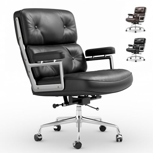 Top Grain Leather Swivel Chair