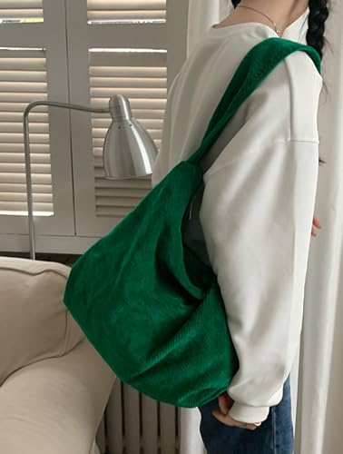Image of 2026 Corduroy Tote Bag with Zipper Large Casual Handbags Shoulder Purse for Women