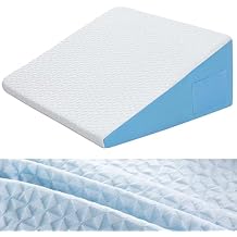 12" Wedge Pillow and a Cooling Cover Blue