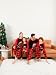 Onancehim Christmas Pajamas Set for Family, Funny Matching Christmas Elements Printed Pjs Sets for Adults Women Men Holiday Xmas Pajama Lounge Sleepwear Pj Set for Couple(Women,S,Red)