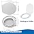 Slow Closing Round Seat Compatible with Toto Drake and Eco Drake Toilets Replacement Part SS113, Quick Release Toilet Lid Easy to Install and Clean, Non-slip Bumpers, Cotton White