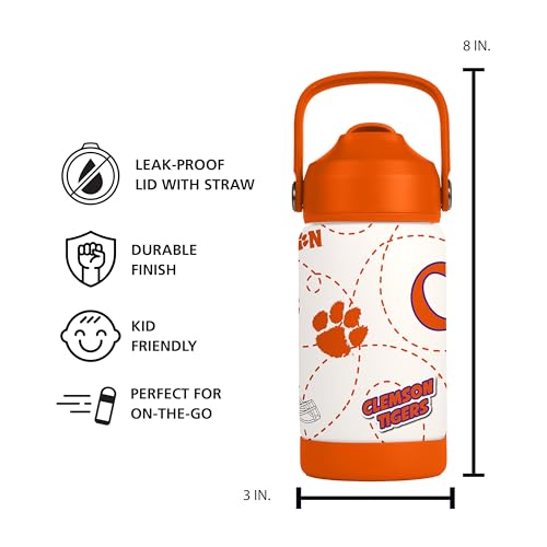 Image of Logo Brands NCAA Mascot Stainless-Steel Kids Bottle -Soft Silicone Mouthpiece, Easy To Carry, Kid-Friendly Design- Great For School & On-The-Go