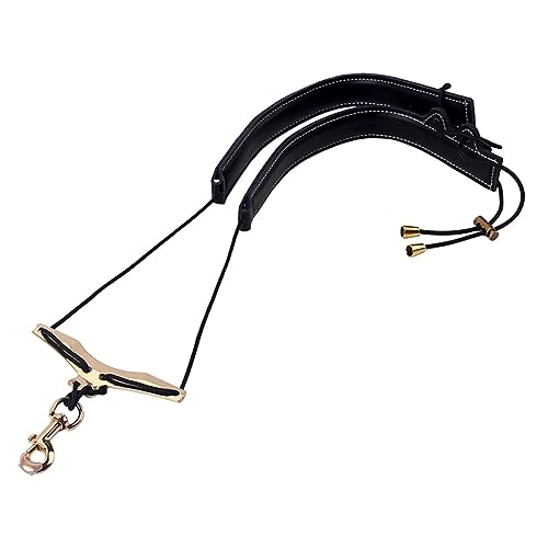 LIFKOME Saxophone Strap Tenor Saxophone Alto Saxophone Accessories Saxophone Alto Saxophone Neck Band Belt Neck Strip Cowhide Neck Strap Saxophone Neck Strap Black