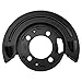 TRQ Rear Brake Rotor Backing Plate Dust Shield Set Direct Fit for Dodge Ram 2500