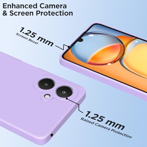Image of Pikkme Redmi 13C 5G Back Cover Camera Protection Shockproof Soft Matte Silicone Back Case for Redmi 13C 5G (Purple)