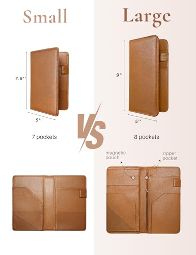 image for Mymazn Server Book with Zipper and Magnetic Pocket, Cute Waitress Book