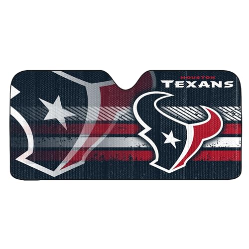 Image of Fanmats NFL Windshield Sun Auto Shade, Sun Shield Sun Visor Accordion tri-fold for Storage 59 inch x 29.5 inch, Colorful Team Design