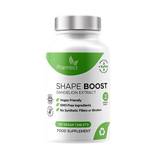 Shape Boost Dandelion Root Tablets | Highly Effective Water Loss | Weight Loss & Appetite Suppressant | Removes Excess Water & Reduce Bloating | 120 Vegan Tablets UK Made