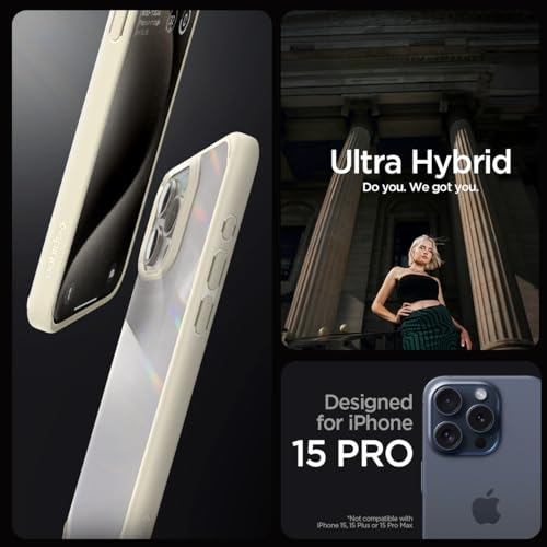 Image of Spigen for iPhone 15 Pro Case, Ultra Hybrid [No Magnet Ring][Anti-Yellowing] - Mute Beige