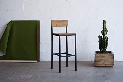 Indhouse - Taburete para hostelería de Estilo Industrial Vintage Canan