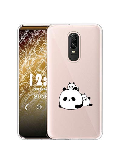 Sunrive Funda para Meizu 16th, Silicona Slim Fit Gel Transparente Carcasa Case Bumper de Impactos y Anti-Arañazos Espalda Cover(TPU Panda 6)