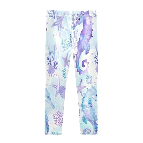 Bolaz Toddler Girls Leggings Printed Yoga Pants Leggings Hippocampus Japonicus for Kids2