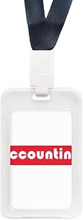 Course And Major Single Word Accounting - Funda protectora para tarjetas de crédito, color rojo transparente