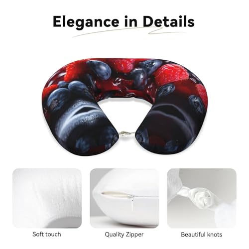 Almohada de espuma viscoelástica para viaje U 25 cm miniatura 4
