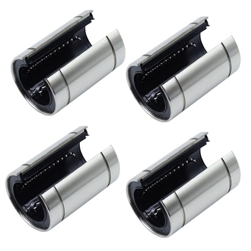 Hanrose LM25UUOP Linear Ball Bearings Open Type Linear Motion Ball Bearing Nickel Plated 25mm Bore Dia, 40mm OD, 59mm Length (Pack:4pcs)