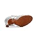 Fashion Ladies Dance Shoes Indoor Latin Tango Jazz Ballroom Dance Shoes Artificial Leather Dance Shoes Non- Slip Wear- Comfort Suitable for All Seasons (Color : Silver, Size : US8/EU39/UK6)