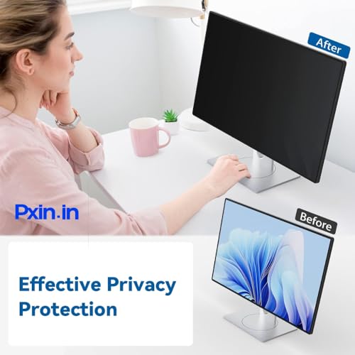 Image of Pxin 29 Inch (21:9) Monitor Privacy Screen | Digital EyeCare Filter | 99% UV (A /B /C) Block | Anti Glare | Side View Blocker | Adv. Monitor Privacy Protector