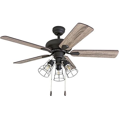 Prominence Home Ceiling Fan, Wood Alloy Steel, Barnwood/Tumbleweed, Aged Bronze Cover