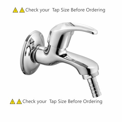 Image of KATHORWARES Stainless Steel Tap Nozzle Connector, Hose Barb Adapter, Faucet Fitting for Kitchen, Bathroom,Washing Machine,Garden||Leakproof||Jet Spray Male /Female Connector