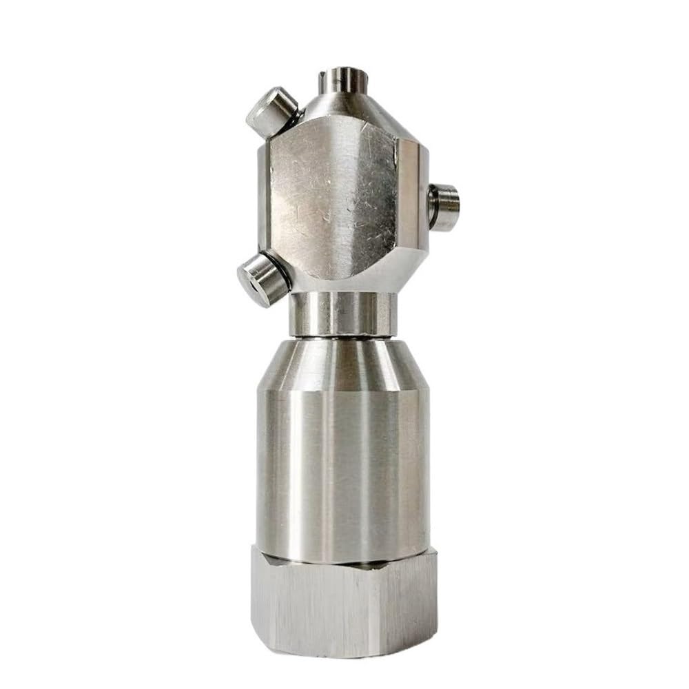 Steel Washing Spray 360 Degree 1/2-1inch Female Rotary Spray Nozzle, Stainless Steel 316 Sanitary Rotating Washing 1pc(3/4inch)