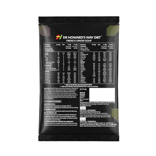 Image of DR HOWARD'S WAY DIET French Onion Replacement Powder for Weight Loss & Weight Management | Savory Onion-Flavored Drink Mix | Low-Calorie Meal Replacement Support | Easy to Mix |Less Than 200 Calories Per Meal Pack of 28 Each 50 Grams