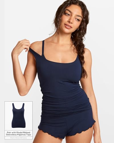 Image of Natrelax Modal Ribbed V Neck Bralette | Semi Sheer Fabric, Wireless Unlined, Double Layers, Adjustable Straps, No Underwire, Comfort Soft, Bras for Women