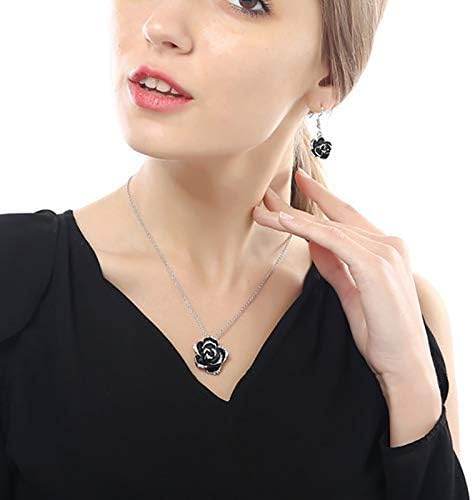 Miniatura 7 de Collar para mujer, pendiente, plata colgante, collar de cadena para mujer, aretes para fiesta, boda, conjunto de joyas de amor, práctico y útil