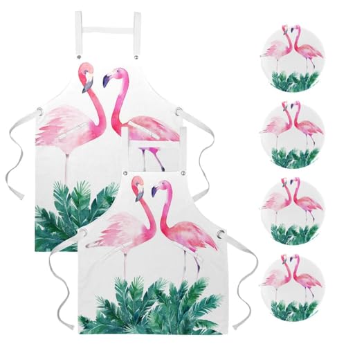 Tablier de serveuse lot de 2 multicolore pour bistrot nettoyage pâtisserie et cuisine