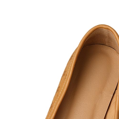 TinaCus Handmade Women's Genuine Leather Round Toe Slip On Flats with Bowtie3