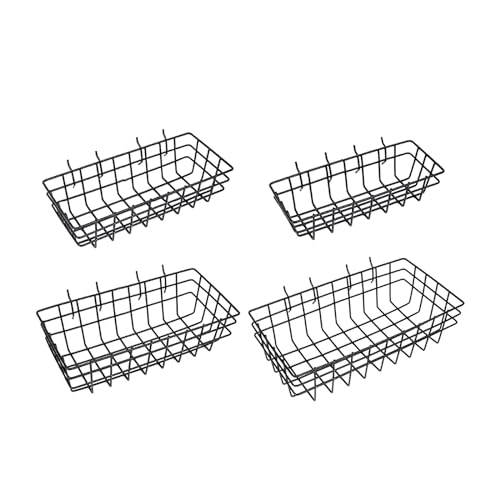 YWJLQH Juego de 4 Ganchos para Cestas de Tablero Perforado Accesorios para Tablero Perforado