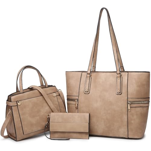 VANSARTO Purses and Handbags for Women Tote Bag Shoulder Bag Purse Set 3pcs