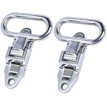 Rulbelok 2PcsSmall/Large Folding Step Boats Transom Steps Stainless Steel Boats Folding Mast Step Marine Foot Rest Transom Ladder Stainless Steel Folding Step