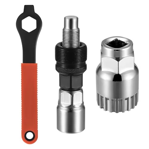 Vexorlian Bicycle Crank Extractor Set Bike Crank Puller Kit Bottom Bracket Remover with Wrench Repair Tool for Mountain Bike & MTB