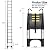 BOCOM 14.5 FT Aluminum Telescoping Ladder with Hooks, Lightweight Multi-Purpose Collapsible Extension with 2 Triangle Stabilizers, Heavy Duty 330 lbs Max Capacity for Home, RV, and Outdoor Work Black