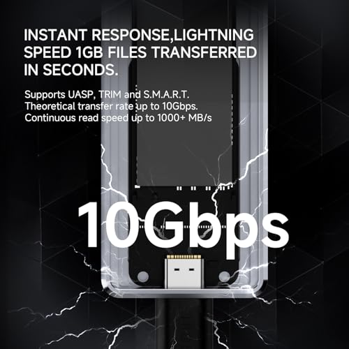 Caja externa para disco M.2 10Gbps Dual Protocol hasta 8TB miniatura 5