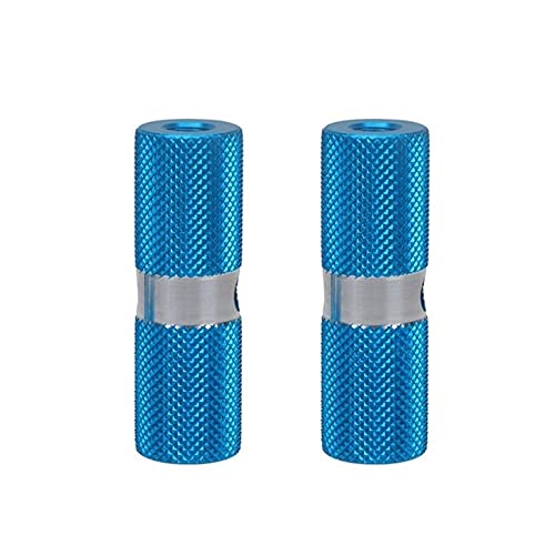 Repose-pieds vélo alu bleu antidérapant essieu avant arrière