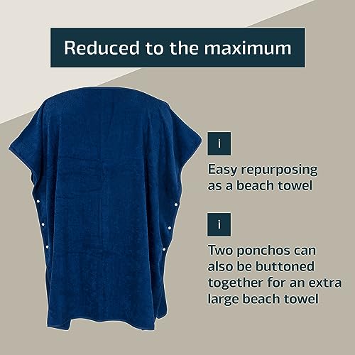 Hesørd 2 in 1 Poncho/Bath Towel for Adults Ladies and Men as a Changing Aid Surf Poncho - Image 4