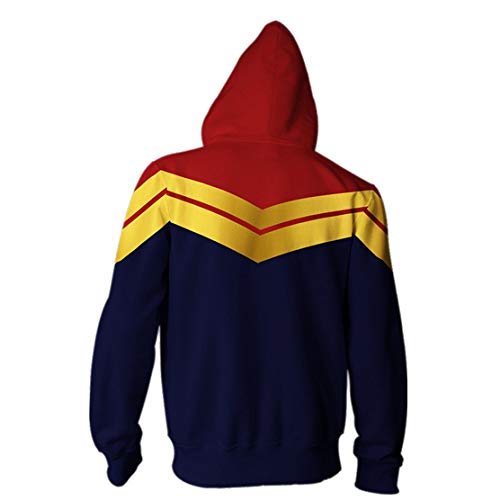 Image of 3D Captain Fashion Cosplay Hoodie Jacket Costume (X-Small, Captain Marvel 4)