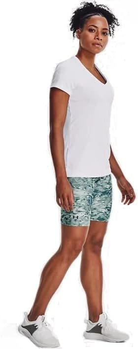 Under Armour Women's HeatGear Armour Bike Shorts (Jade/Summit White, X-Small)