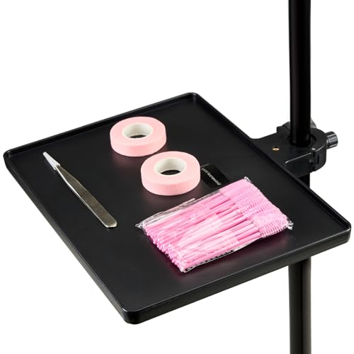 MoyRetty Lash Tray Holder (10.6” x 8“), Adjustable Plastic Essential Organizer Stand for Lash Techs, Perfect for Salon or Homes Use-Black