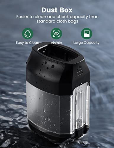 Orbital Sander, Ginour 300W Powerful Random Orbital Sanders, 6 Variable Speed 6000-13000RPM Electric Palm Sander with Transparent Dust Box, 15PCS Sandpaper, Sponge, Wool Disc, Sanders for Woodworking